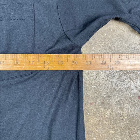 Vintage Fruit of‎ the Loom Pocket Tee Black Men’s XXL Made in USA Single Stitch - Picture 10 of 10